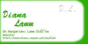 diana lamm business card